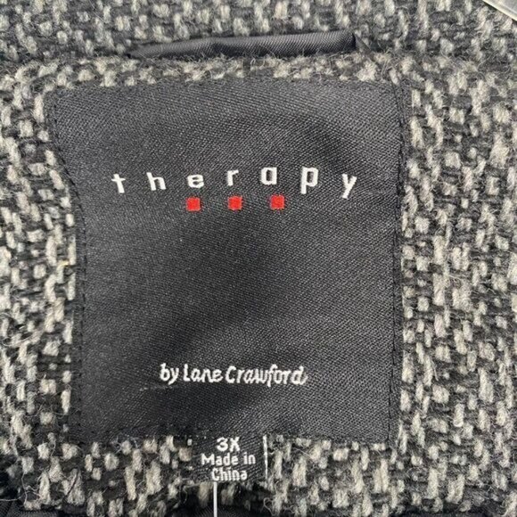 Women therapy by Lane Crawford Size 3X Gray Coat Collar Big Buttons Pockets Wool - Picture 3 of 15